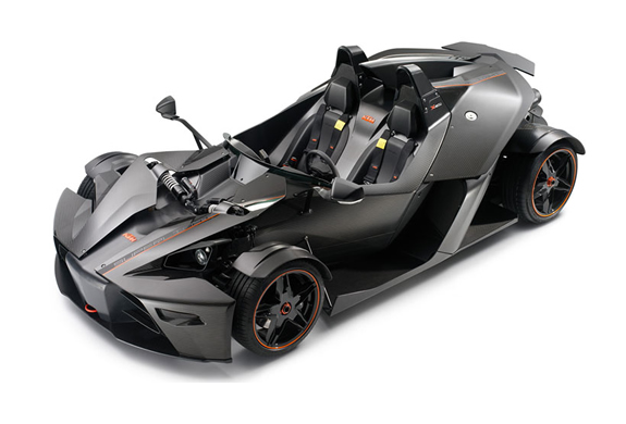 790 kilos the KTM XBOW accelerates to 100 kmh in just' seconds