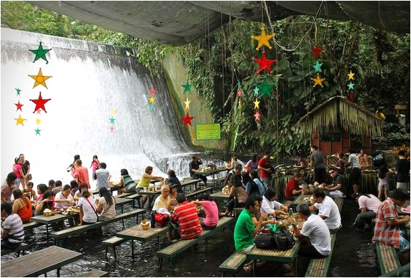 Villa Escudero Waterfall Restaurant