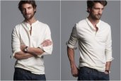 LONG-SLEEVE HENLEY | BY HOMESPUN KNITWEAR