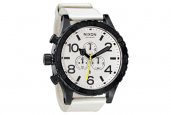 NIXON 51-30 CHRONO LEATHER WATCH