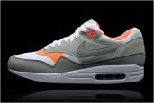 NIKE AIR MAX 1 GREY/WHITE/ORANGE