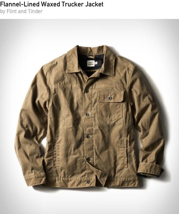 Flint and Tinder waxed trucker ceket