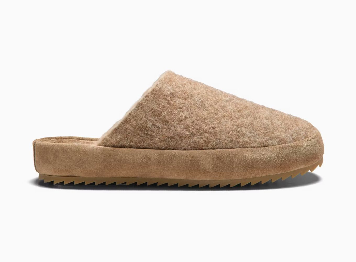 SHEARLING LINED WOOL MULE SLIPPER - Image