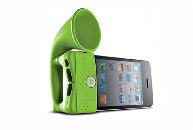 IPHONE PORTABLE AMPLIFIER HORN STAND - Image