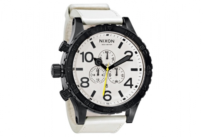 NIXON 51-30 CHRONO LEATHER WATCH - Image