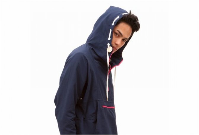 OPEN CEREMONY NAVY PULLOVER PARKA - Image