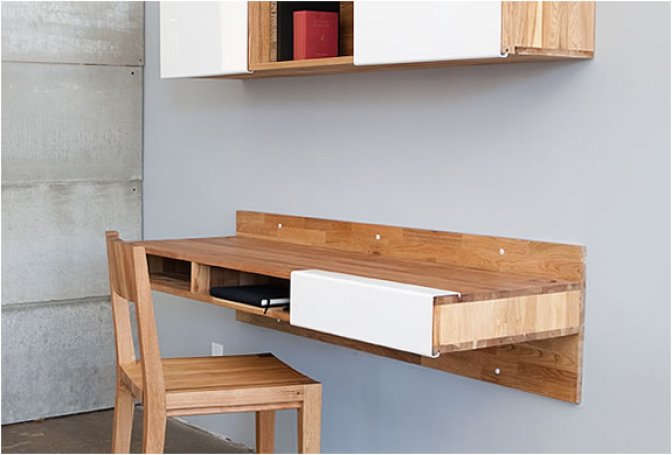 WALL MOUNTED DESK | FOR SMALL SPACES - Image
