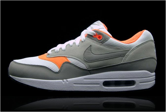 NIKE AIR MAX 1 GREY/WHITE/ORANGE - Image