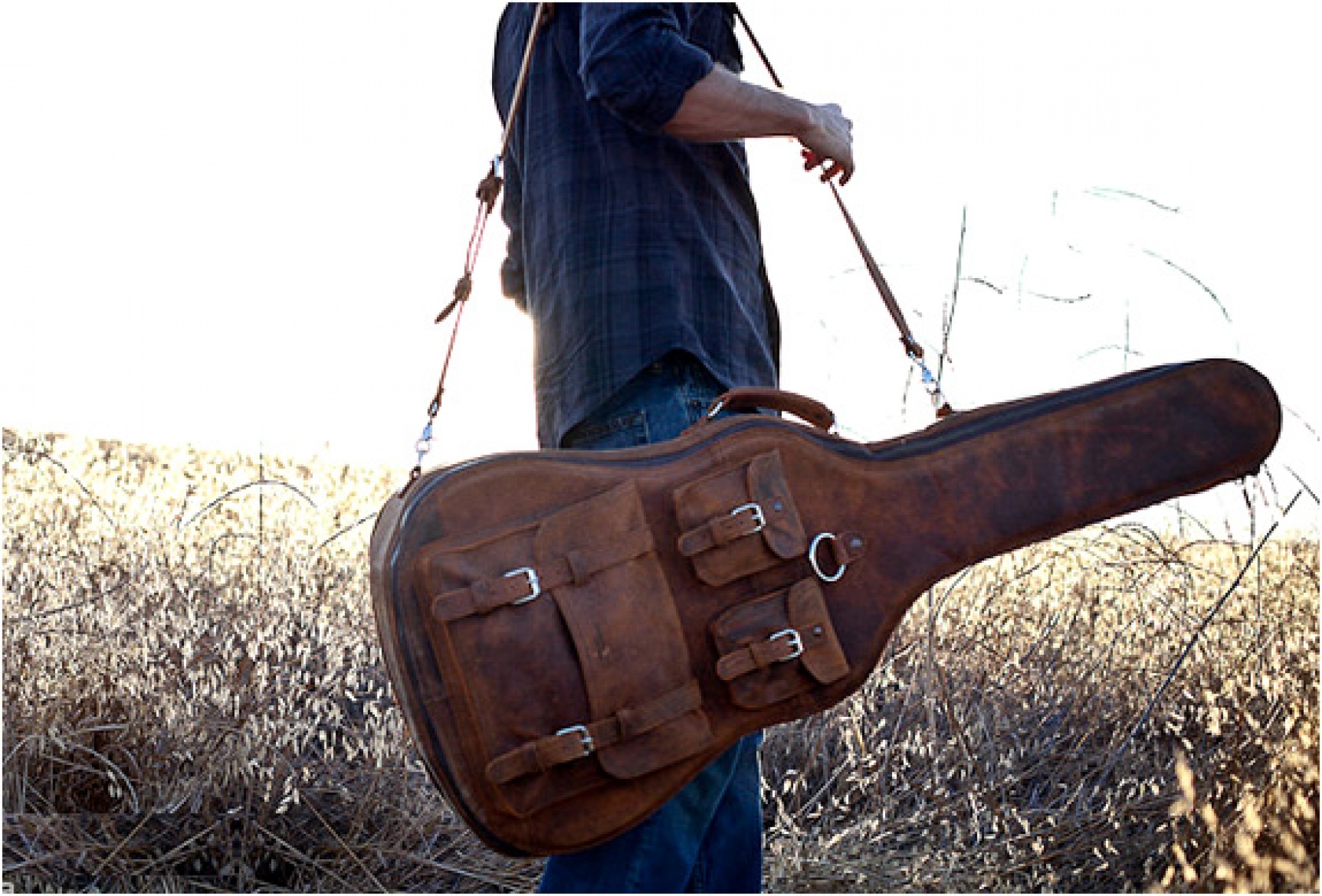 Vintage Leather Guitar Case | Image