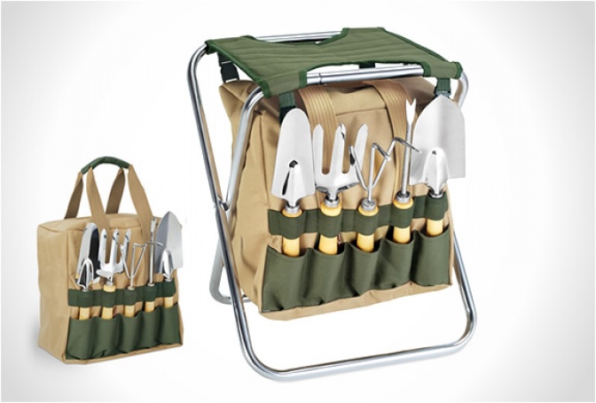 GARDENER FOLDING CHAIR WITH TOOLS - Image