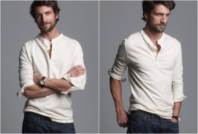 LONG-SLEEVE HENLEY | BY HOMESPUN KNITWEAR - Image