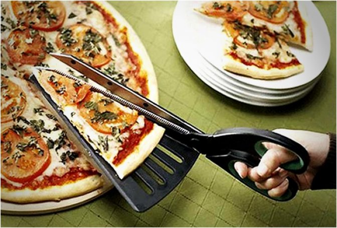PIZZA SCISSORS AND SPATULA | ALL IN ONE UTENSIL - Image