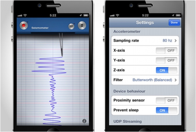 SEISMOMETER IPHONE APP - Image