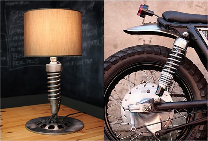 VINTAGE MOTORCYCLE LAMP - Image