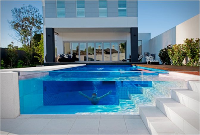 TRANSPARENT POOL | BY OFTB SWIMMING POOL CONSTRUCTION - Image