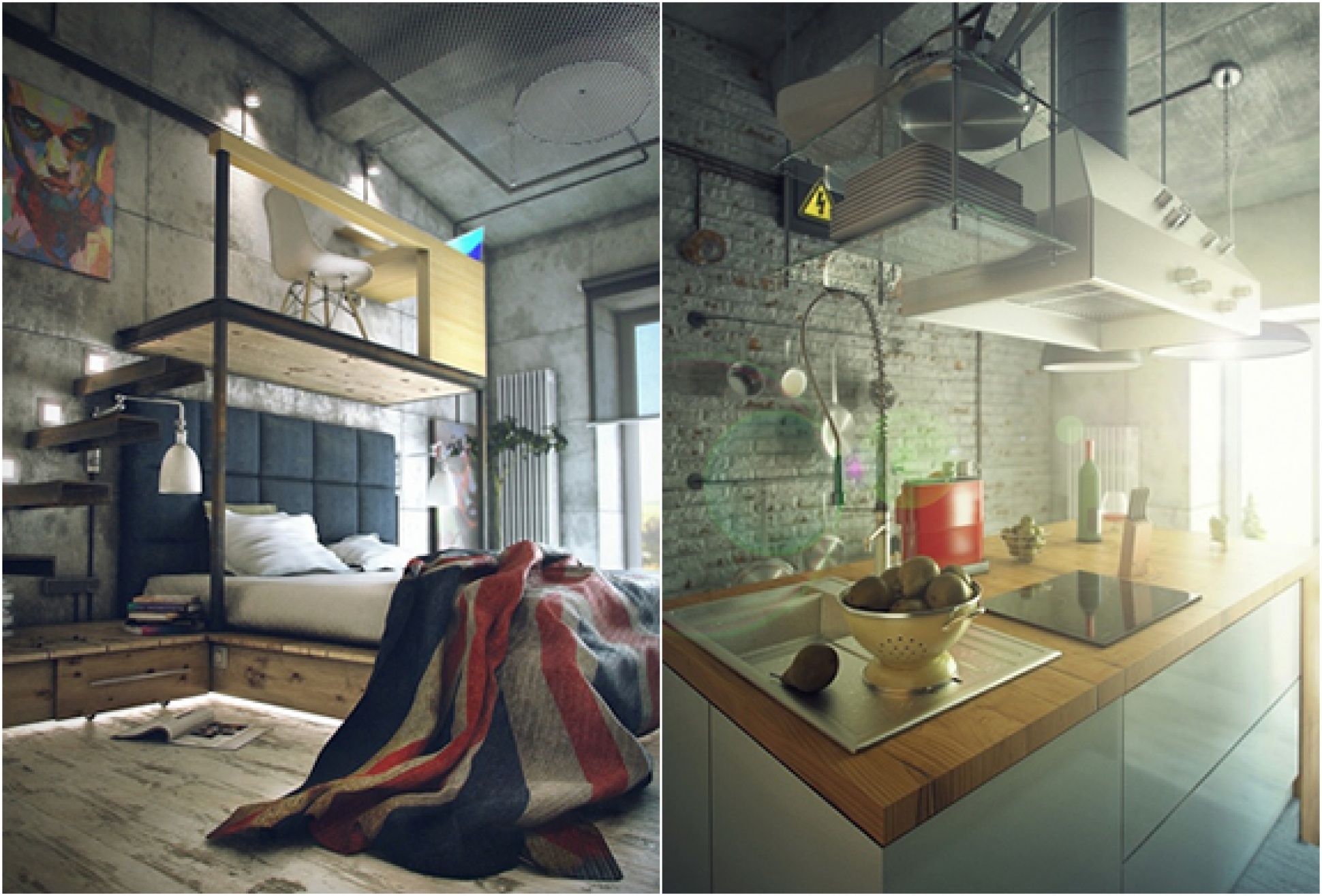 Industrial Bachelor Loft | By Maxim Zhukov | Image