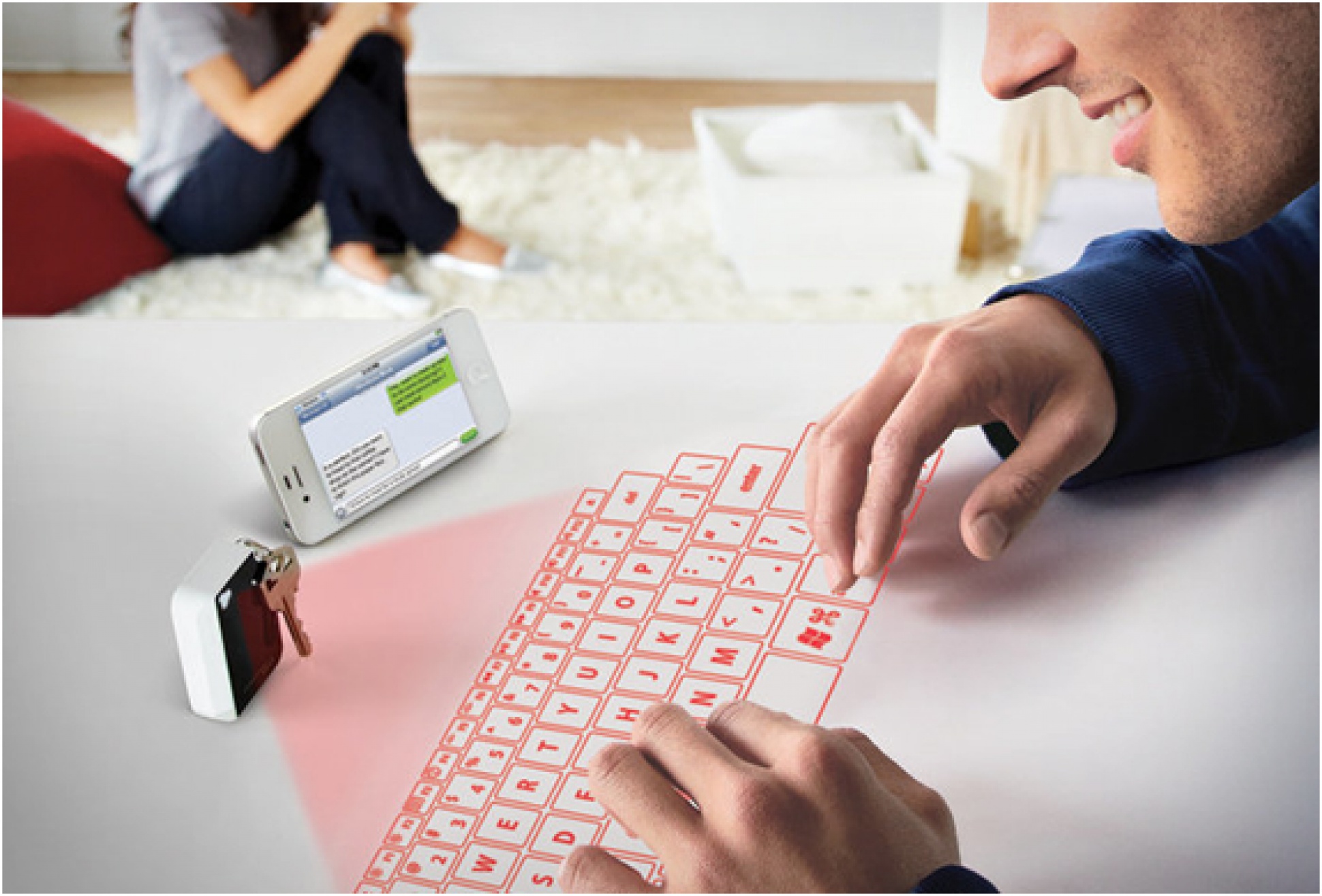 Keychain Virtual Projection Keyboard | Image