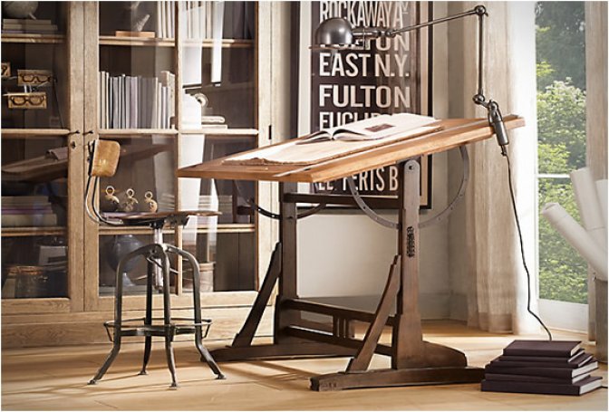 1920S FRENCH DRAFTING TABLE - Image