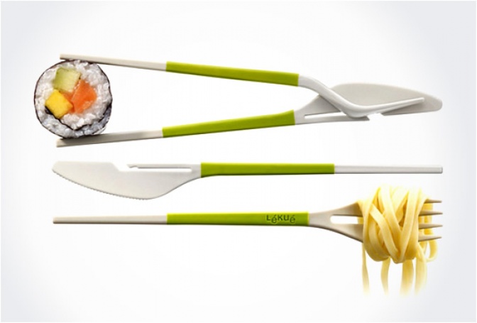 TWIN ONE CUTLERY | BY LEKUE - Image