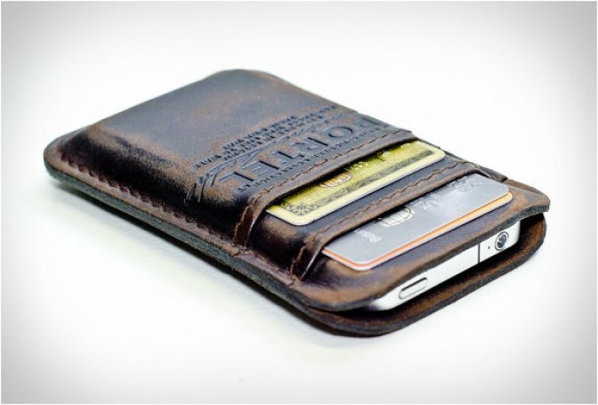 AGED LEATHER POCKET | FOR IPHONE - Image