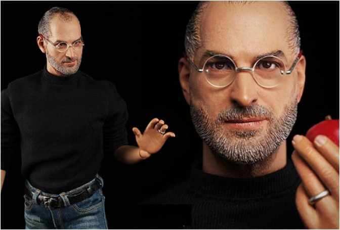 STEVE JOBS HYPER REALISTIC COLLECTIBLE FIGURE - Image