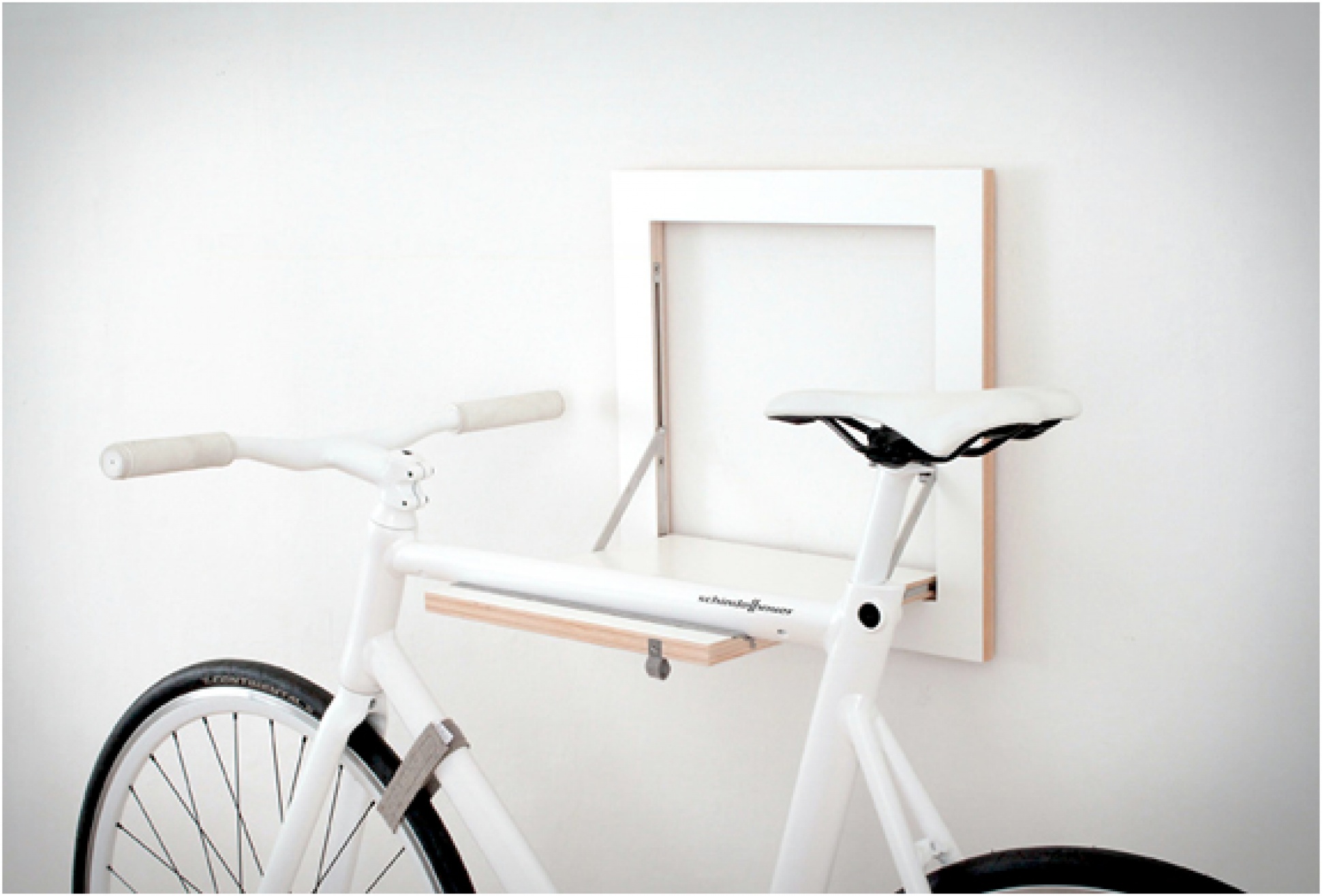 White bike rack top