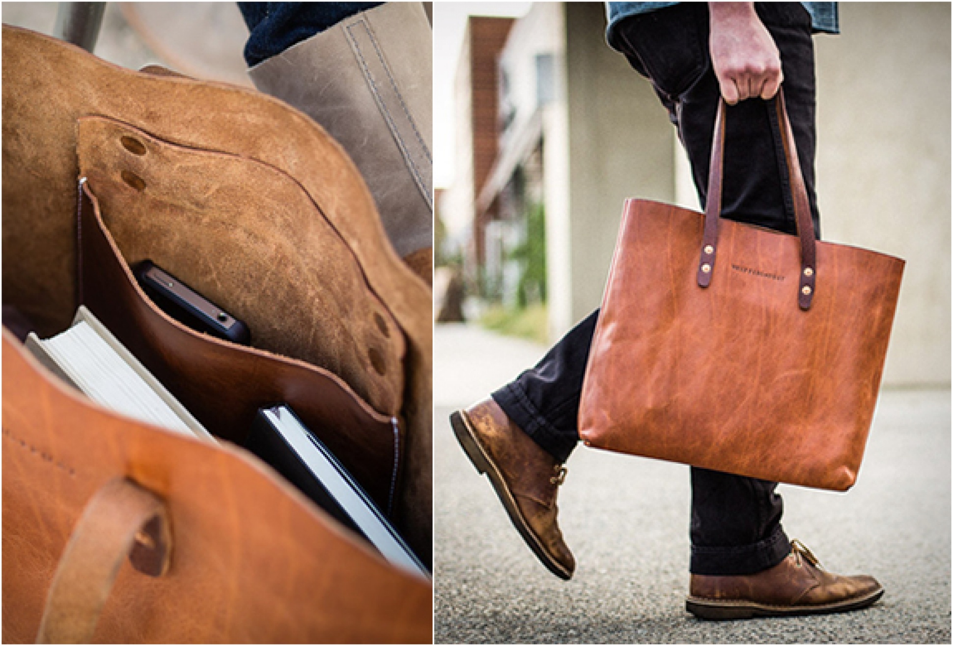 Vintage leather tote bag outlet