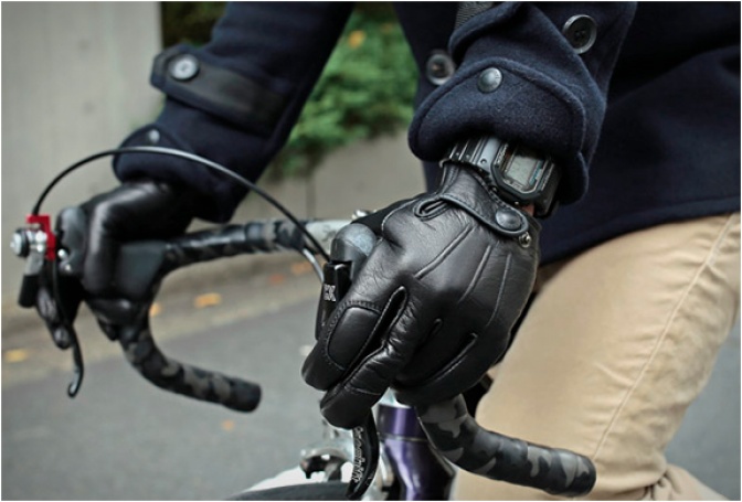 LEATHER BIKE GLOVES | BY NARIFARI - Image