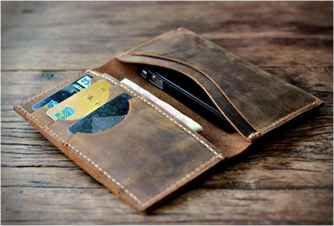 DISTRESSED LEATHER IPHONE 5 WALLET - Image