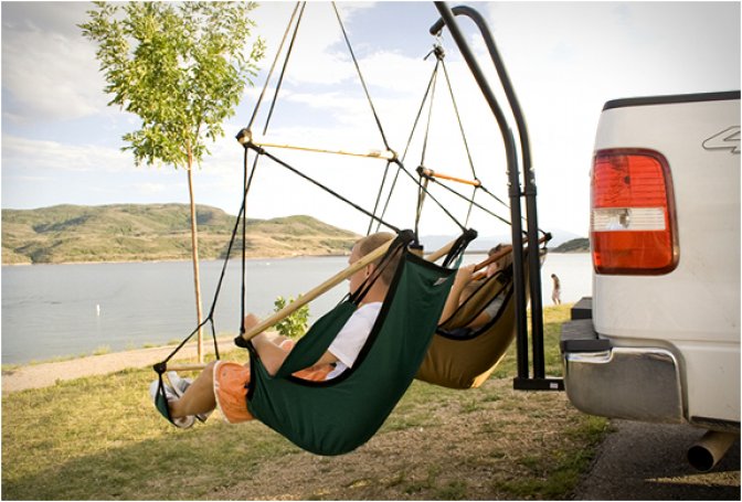 TRAILER HITCH STAND & HAMMOCK CHAIR COMBO - Image