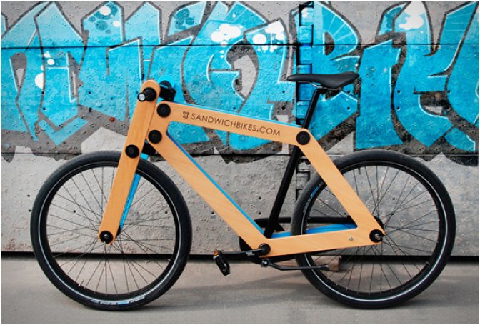 SANDWICHBIKE | FLAT PACKED WOODEN BICYCLE - Image