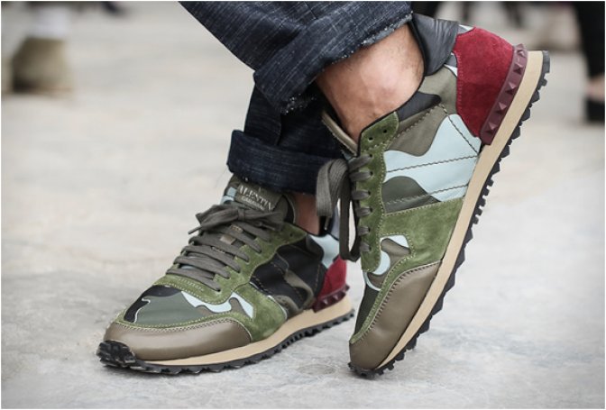 VALENTINO CAMOUFLAGE SNEAKERS - Image