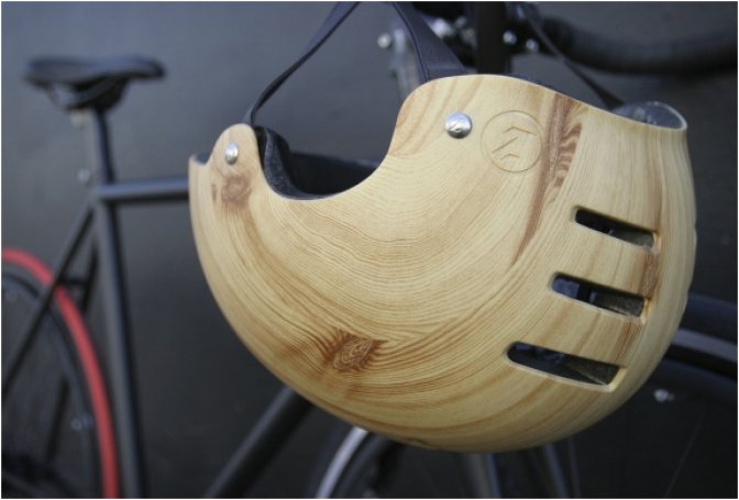 WOODGRAIN HELMET | BY MISSION BICYCLE - Image