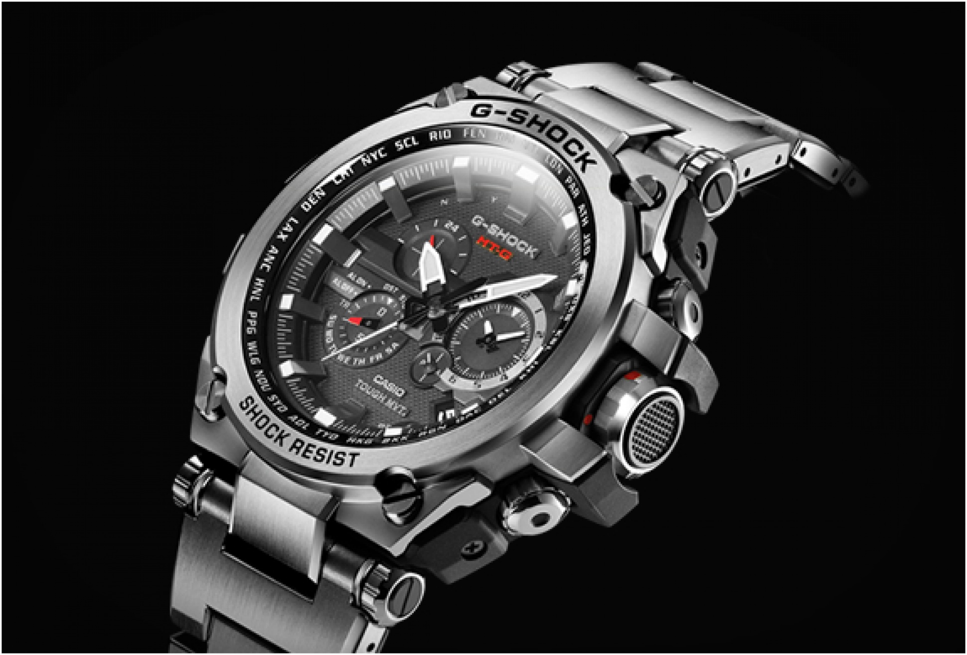 Metal twisted g shock on sale