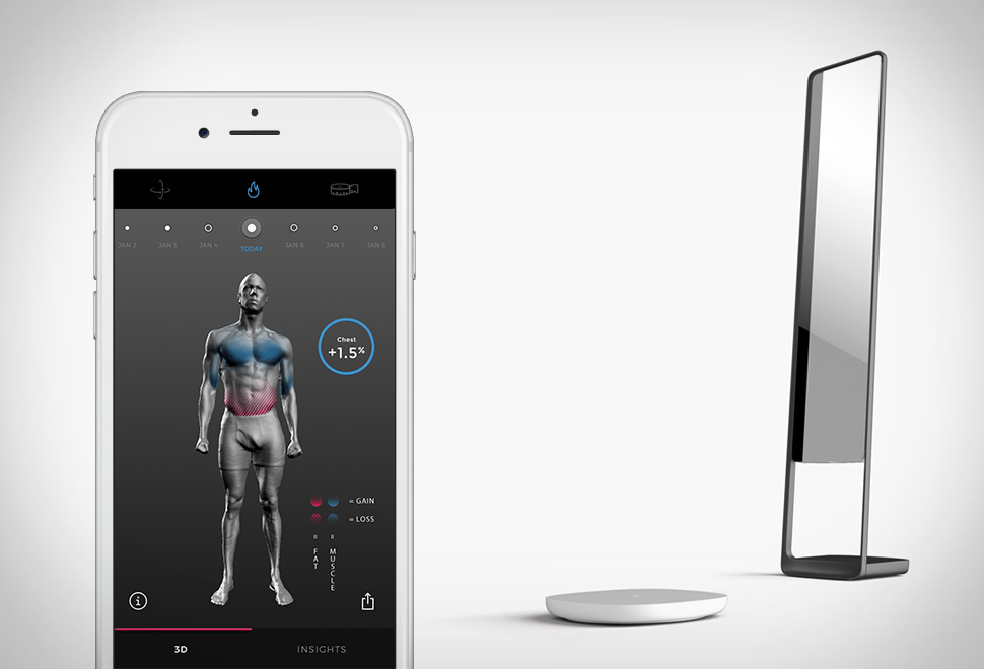 Naked 3D Fitness Tracker | Image