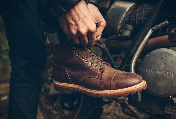 CAP TOE MOTO BOOT - Image