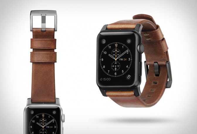APPLE WATCH HORWEEN LEATHER STRAP - Image