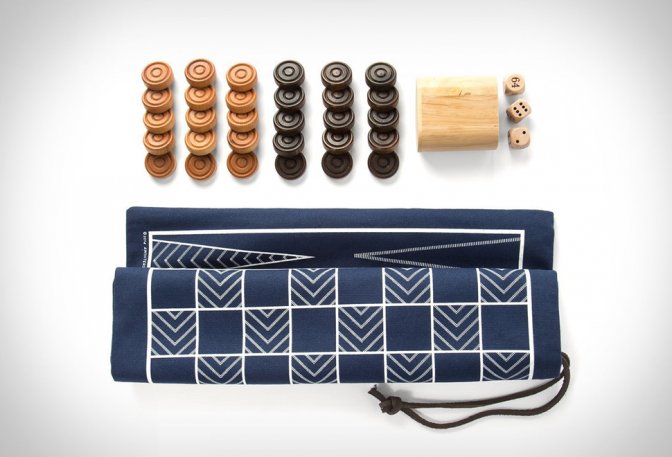 BACKGAMMON AND CHECKERS TRAVEL BAG - Image