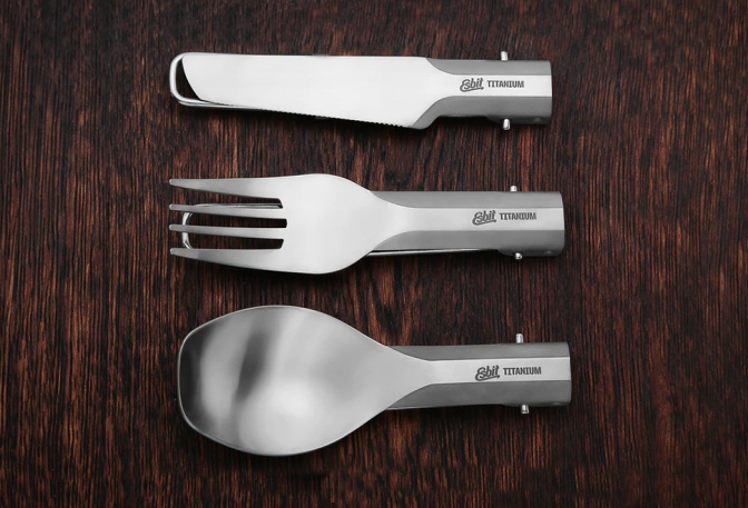 ESBIT FOLDING TITANIUM UTENSILS - Image