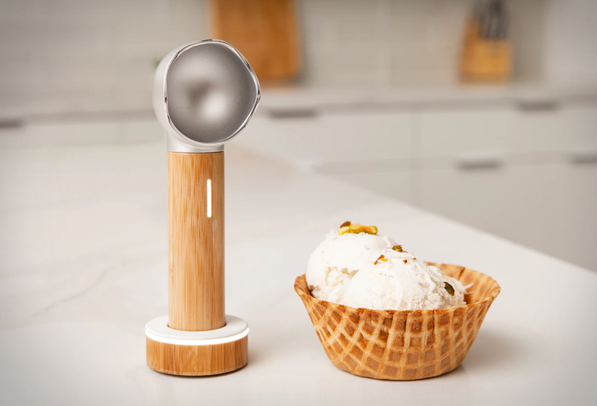 Battery powered ice cream scoop sale