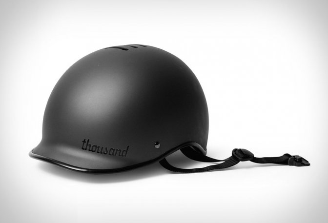 THOUSAND STEALTH BLACK BIKE HELMET - Image