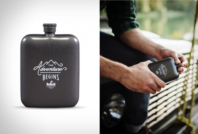 ADVENTURE TRAVEL HIP FLASK - Image