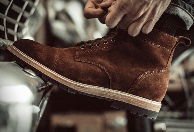 TAYLOR STITCH SUEDE MOTO BOOT - Image