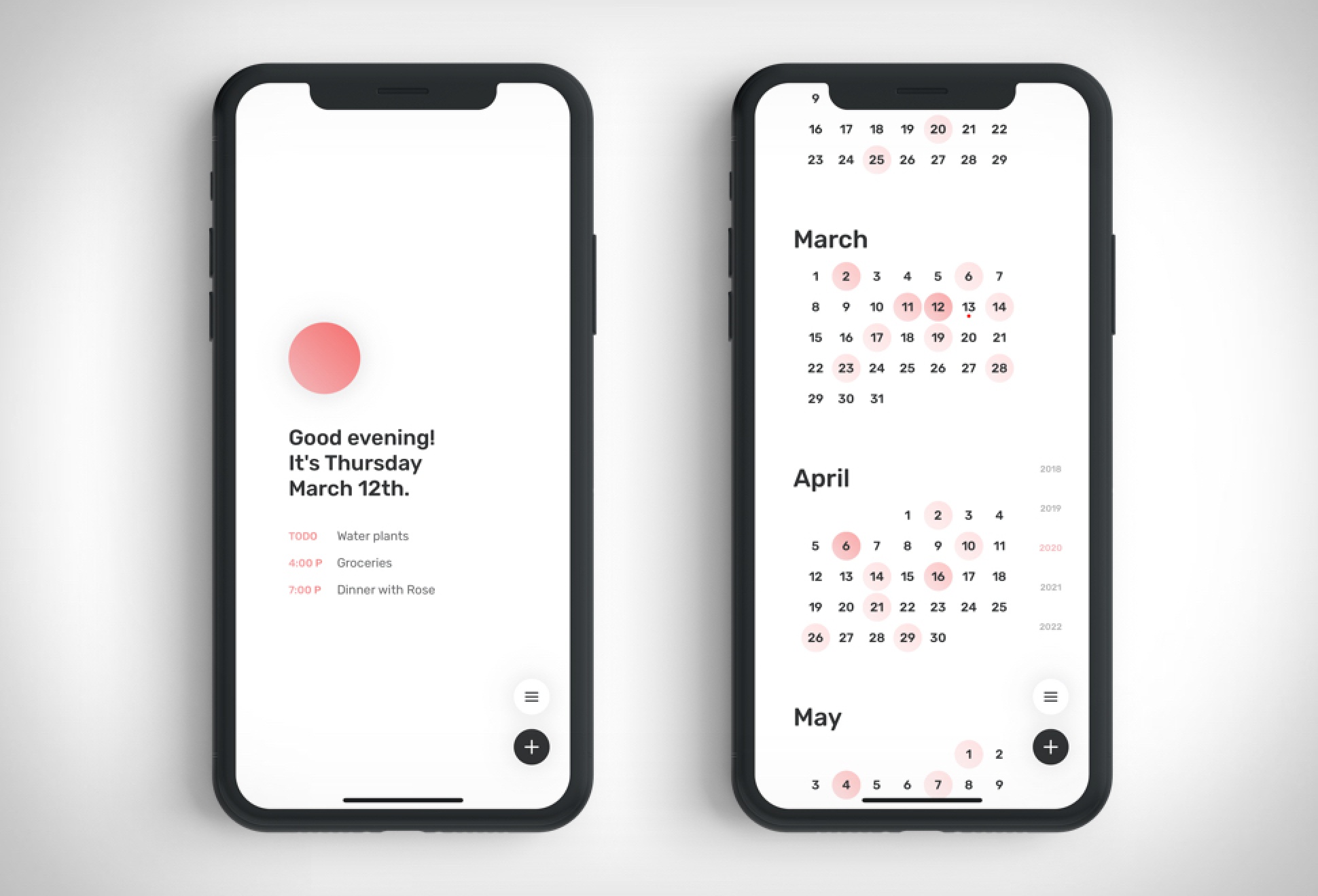 Dawn Minimal Calendar | Image