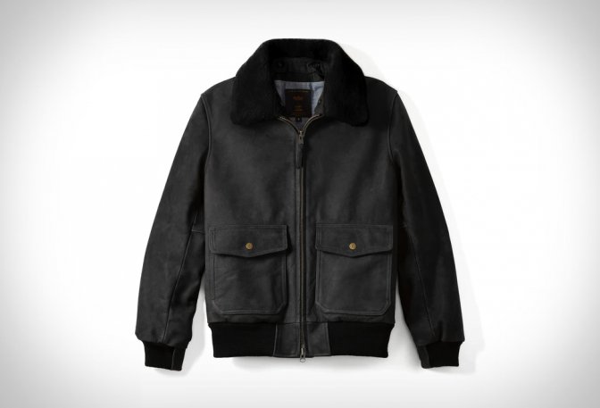 Flint and Tinder Golden Bear Leather Bomber - Image
