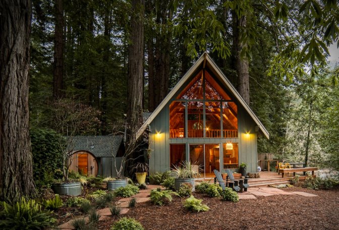 Airbnb Find: Sequoia A-Frame Cabin - Image