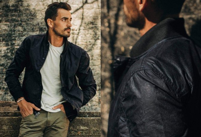 TAYLOR STITCH WAXED BOMBER JACKET - Image
