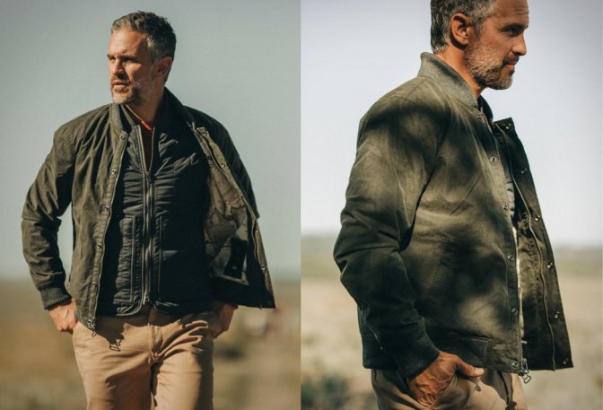 TAYLOR STITCH WAXED BOMBER - Image