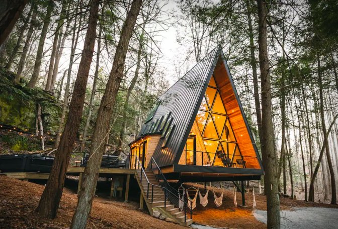 Airbnb Find: Dunlap Hollow A-Frame - Image