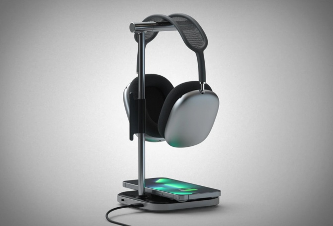 SATECHI HEADPHONE STAND WITH WIRELESS CHARGER - Image